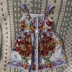 Dolce & Gabbana Red and Blue Sleeveless Sundress